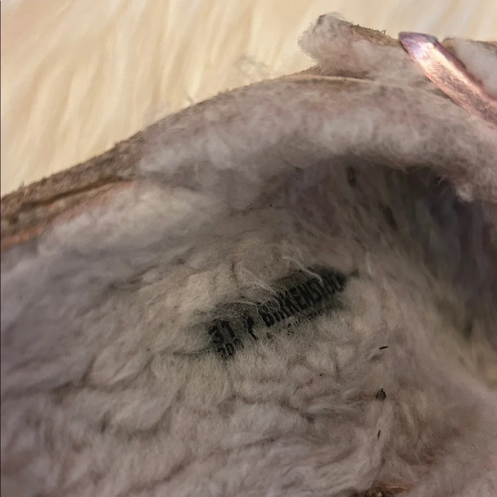 Birkenstock Women's Soft Blush Fuzzy Slippers